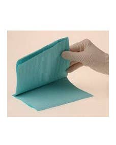 Towel Professional 19" x 13" Paper/Poly 2-Ply Blue, 500/Cs