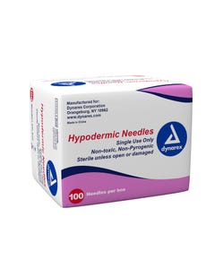 Dynarex Hypodermic Needle 19G x 1", 100/Bx