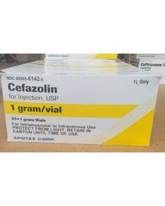 Cefazolin Sodium 1 Gram SDV injection (25 Vials)