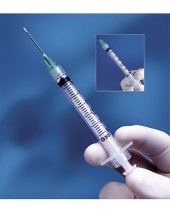 Syringe 3 mL 23G x 1" Detachable Needle, 100/Bx