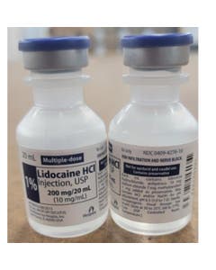 Lidocaine 1% Injection 20ML MDV
