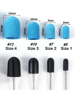 Dr. Jill's Disposable Callus / Nail Sanding Caps - Sizes 1-4 Caps Rounded - 80 grit - To Be Used W/ Mandrel